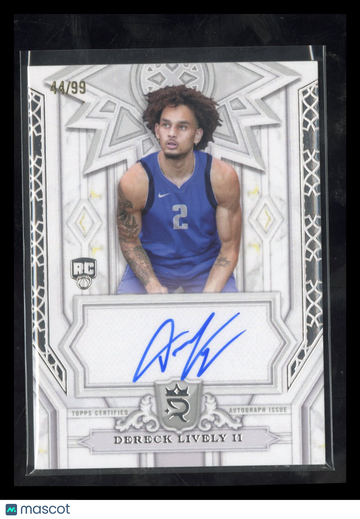 2024 2023-24 Topps Royalty Collection Dereck Lively II #POG-DL RC Rookie Auto /99 Topps