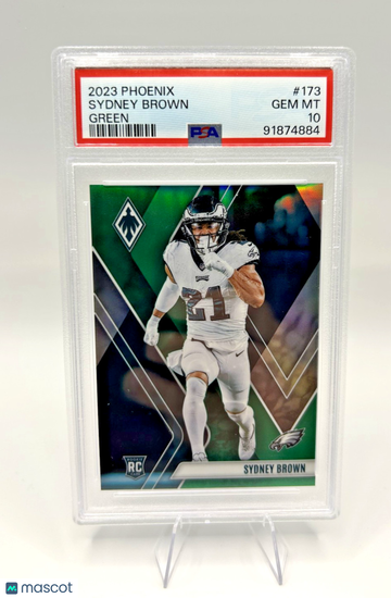 2023 Panini Phoenix Sydney Brown #173 Green Rookie PSA 10