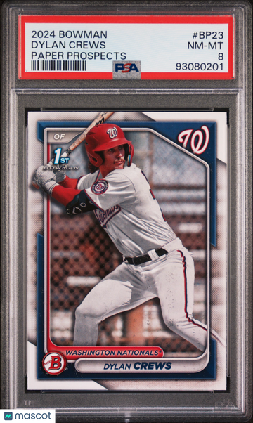 2024 Bowman Paper Prospects Dylan Crews #BP23 PSA 8