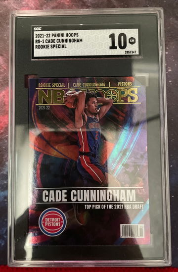 2021-22 Panini Hoops RS-1 Cade Cunningham Rookie Special HOLO SGC10