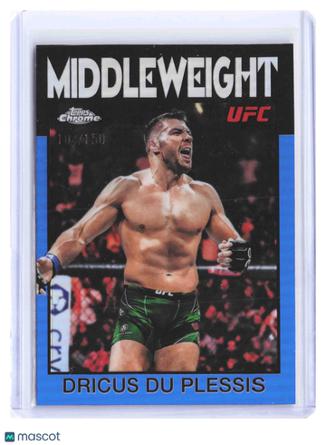2026 Topps Chrome UFC 1986 Topps Dricus Du Plessis #86-8 Blue /150 Short Print Parallel/Variety Insert Low Pop