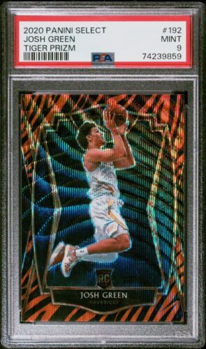 2020-21 Select Josh Green Tiger Stripe Prizm SSP Premier Rookie #192 PSA 9 Pop 1