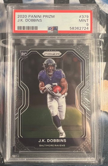 2020 Panini Prizm JK Dobbins Rookie #379 PSA 9 RC 