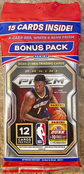 2020 - 2021 Panini NBA Prizm Basketball Value Cello Pack