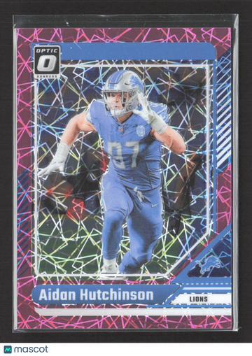 2024 Panini Donruss Optic Prizm Aidan Hutchinson #68 Pink Laser 50/80