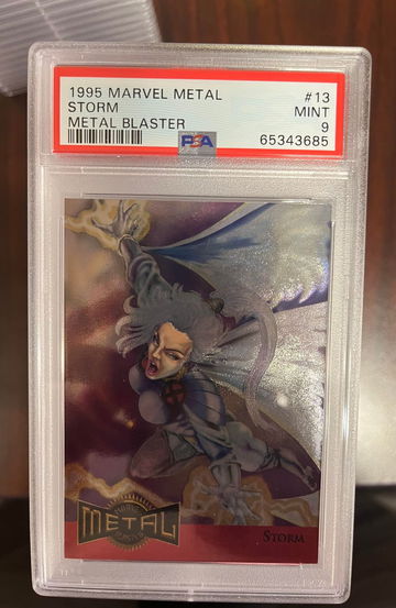 1995 Marvel Metal Storm Metal Blaster PSA 9