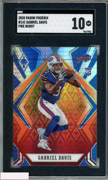 2020 PANINI PHOENIX GABRIEL DAVIS #141 FIRE BURST ROOKIE RC SGC 10 GM