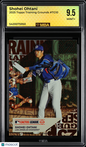 2025 Topps Training Grounds Shohei Ohtani #TG10 MBA 9.5