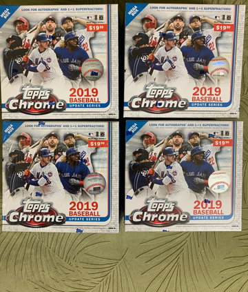 2019 Topps Chrome Update Mega Box Lot - 4 Boxes