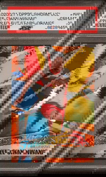 2020-21 Topps Chrome Sapphire UCL Hee-Chan Hwang Future Stars Orange /50 PSA 10