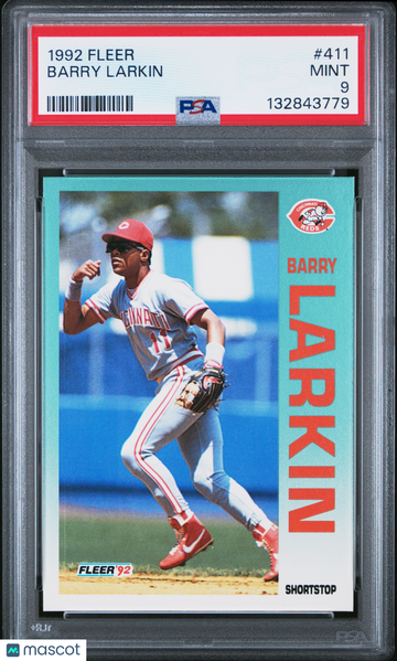 1992 Fleer Barry Larkin #411 PSA 9
