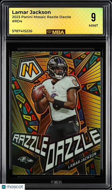 2023 Panini Mosaic Razzle Dazzle Lamar Jackson #RD4 MBA 9