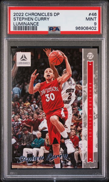 2022 PANINI STEPHEN CURRY CHRONICLES DRAFT PICKS LUMINANCE #46 PSA 9
