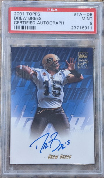 2001 Topps Certified Autograph Drew Brees #TA-DB