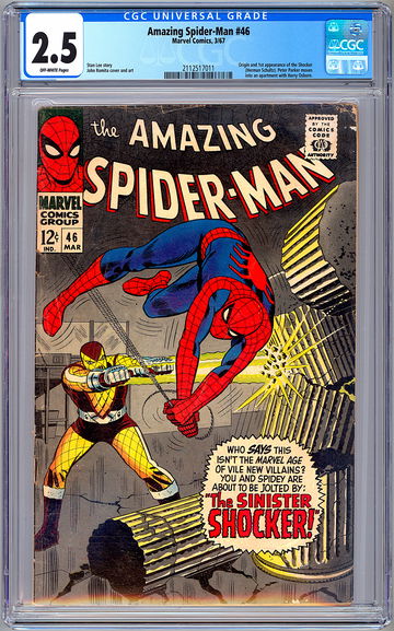 AMAZING SPIDER-MAN #46 CGC 2.5 STAN LEE JOHN ROMITA *ORIGIN & 1ST SHOCKER* 1967