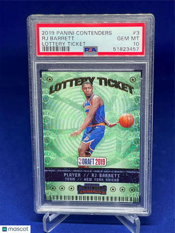 2019 Panini Contenders Lottery Ticket RJ Barrett #3 PSA 10