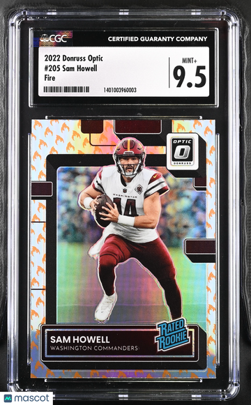 2022 Donruss Optic Sam Howell #205 Fire CGC 9.5