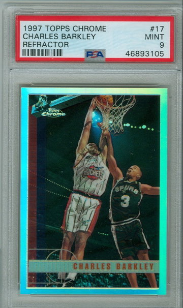 Charles Barkley 1997 Topps Chrome Refractor PSA 9