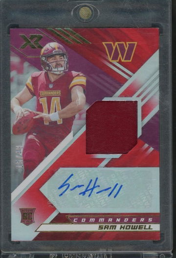 2022 Panini XR Red Sam Howell #RSA-SH RC Patch Auto /49