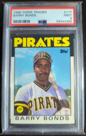 Barry Bonds 1986 Topps Traded RC PSA 9
