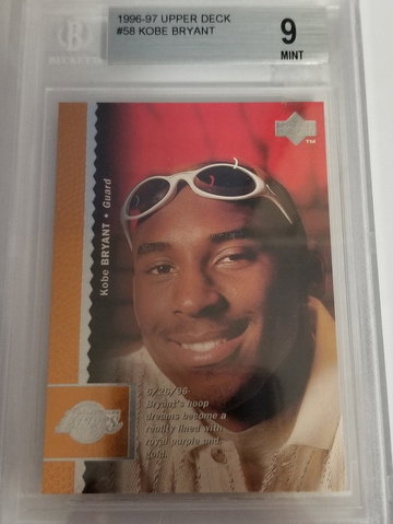 Kobe Bryant 1996 Upperdeck #58 BGS 9