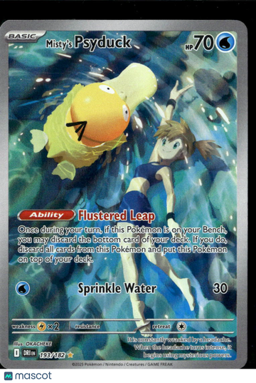 2025 Scarlet & Violet Journey Together Misty's Psyduck Holo Secret Rare #193/182