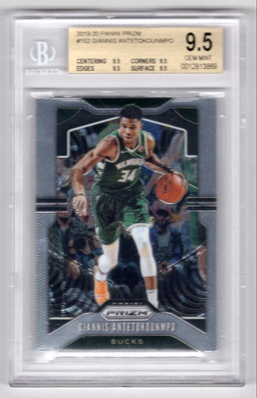 2019-20 Panini Prizm Giannis Antetokounmpo Bucks BGS 9.5