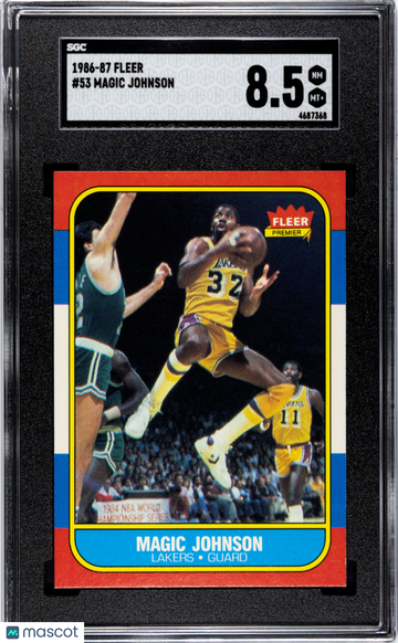 1986 Fleer Magic Johnson #53 SGC 8.5
