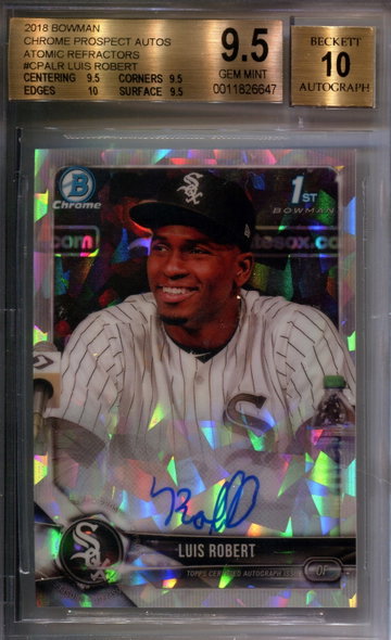 Luis Robert Bowman Chrome Atomic Refractor Auto /100