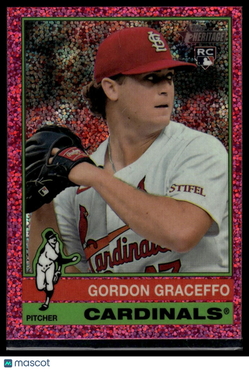 2025 Topps Heritage Gordon Graceffo #153 Chrome Pink Sparkle Refractor RC