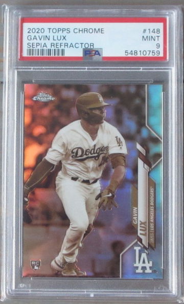 Gavin Lux RC 2020 Topps Chrome Sepia #148 PSA 9