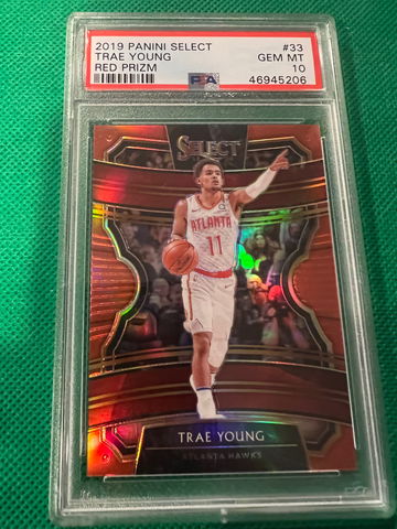 2019 select trae young red psa 10 57/199