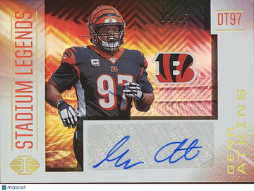 Geno Atkins 2020 Auto Panini Authentic Cincinnati Bengals