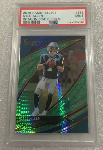 2019 Select Dragon Kyle Allen Field level /88 Psa 9 Panthers 