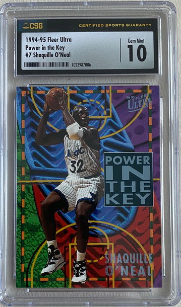 1994 Fleer Ultra Power in the Key Shaquille O’Neal CSG 10