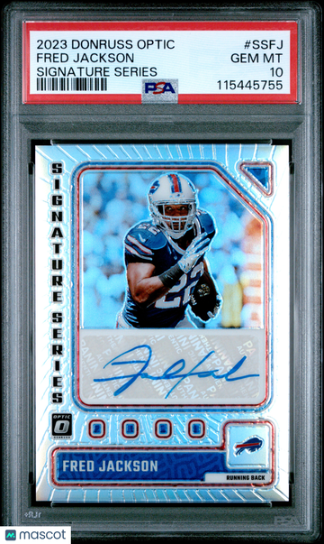 2023 Panini Donruss Optic Signature Series Fred Jackson #SSFJ PSA 10