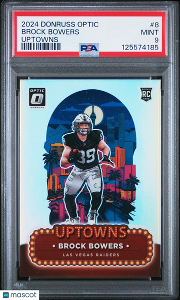 2024 Panini Donruss Optic Uptowns Brock Bowers #8 PSA 9