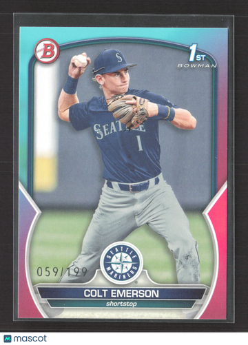 2023 Bowman Draft Colt Emerson #BD-42 Pink /199 1st Bowman
