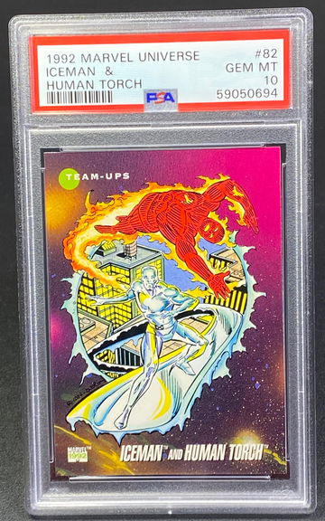 1992 Marvel Universe Iceman & Human Torch #82 PSA 10