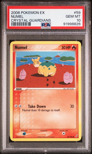 2006 Pokemon Ex Crystal Guardians Numel #59 PSA 10