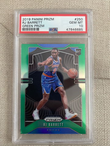 2019-20 RJ Barrett RC PSA 10 GREEN PRIZM #250