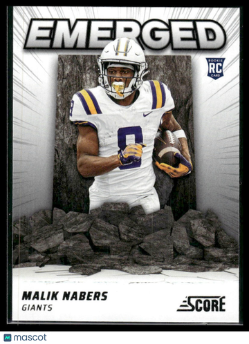 2024 Score Malik Nabers #EM-MNS Emerged