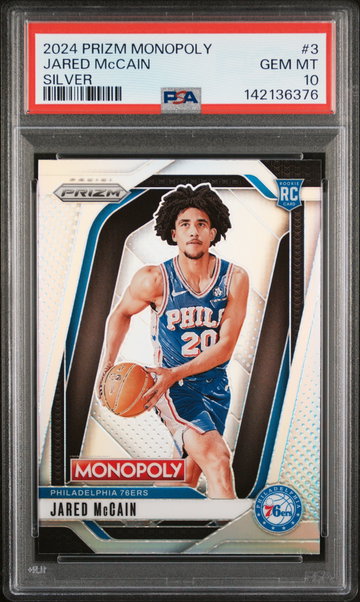 2024 Panini Prizm Monopoly Silver Jared Mccain #3 PSA 10