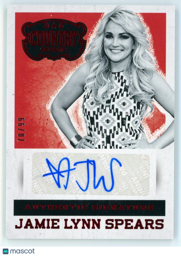 Country Music Signatures Red Jamie Lynn Spears Autographed, , Parallel #S-JLS