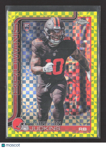 2025 Topps Chrome Quinshon Judkins #325 Yellow Checkerboard RC