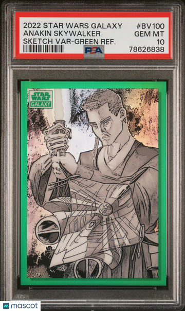 2022 Topps Chrome Star Wars Galaxy Sketch Variations Anakin Skywalker #BV100 PSA 10