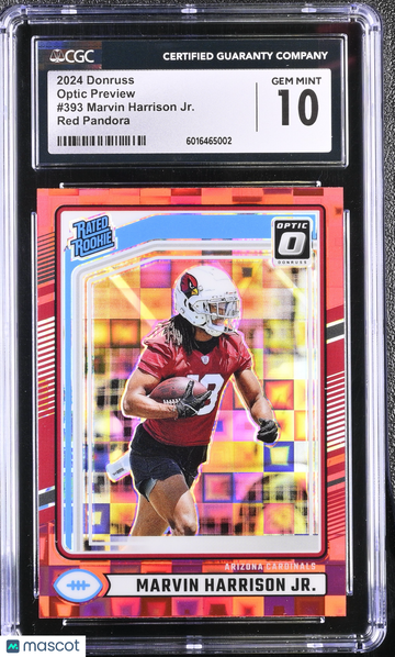 2024 Donruss Marvin Harrison Jr. #393 Red Pandora Optic Preview CGC 10