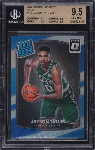 2017 DONRUSS OPTIC HOLO JAYSON TATUM ROOKIE RC #198 BGS 9.5