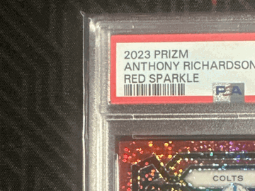 Graded Anthony Richardson 2023 Panini Prizm Sparkle Rookie Football Trading Card PSA 9 Indianapolis Colts #343