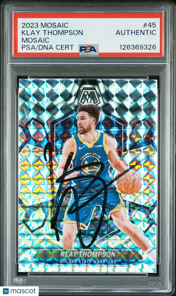 2023 Panini Mosaic Klay Thompson #45 PSA A Auto A